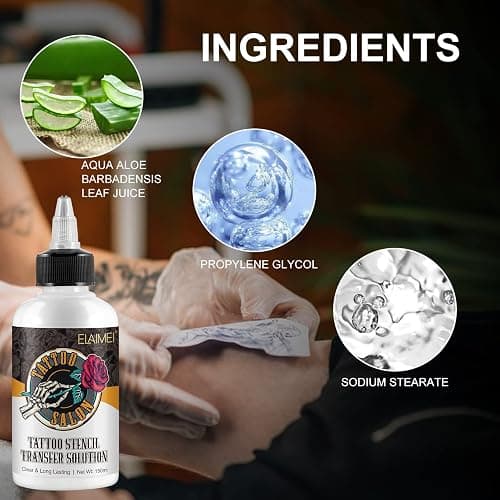 Tattoo Stencil Transfer Gel Solution, 150ml Professional Tattoo Stencil gel Fresh Stuff Stencil Transfer Cream Gel for Tattooing Tranfer Paper Machine Soap tattoo Supplies - Clear & Long-Lasting thumbnail 7