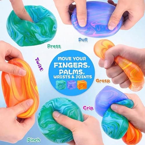 Swirl Stress Cube Squishy Toys, Slow Rebound Squishy Fidget Toy for Adults, Unique Swirling Color Mixing, Slow Rising Sensory Toys for Anxiety Stress Relief (Purple) thumbnail 4