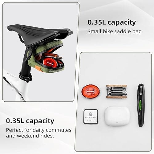 ROCKBROS Bike Saddle Bag - Small, Lightweight and Portable Under Seat Bag for Road Bikes thumbnail 4
