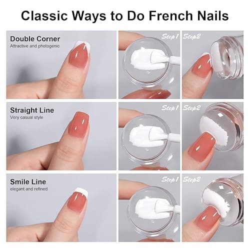 SAGEBIO Nail Art Stamper Clear Silicone Nails Stamping Jelly with Scraper Transparent Visible Body DIY Manicure Nail Art Tool For DIY Nail Decor French Nail Manicure thumbnail 3