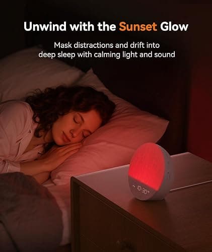Dreamegg Sunrise 1+ Sound Machine, Sunrise Alarm Clock, Night Light, APP Control, Sleep Routines, Favorites Mode, 34 Soothing Sounds, White Noise Sound Machine, Wake Up Light for Bedrooms, Adults thumbnail 3