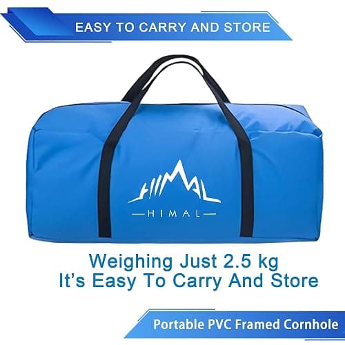 Himal Portable PVC Framed Cornhole Game Set with 8 Bean Bags and Carrying Bag (Blue-Red,3 x 2-feet) thumbnail 4