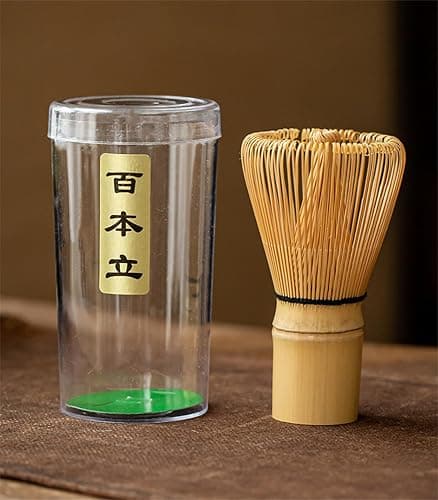 Matcha Whisk - Bamboo Whisk for Matcha Powder, Handcrafted Organic Traditional Japanese Chasen, 100-Prong Matcha Stirrer Wisk Mixer Brush for Authentic Tea Preparation thumbnail 4
