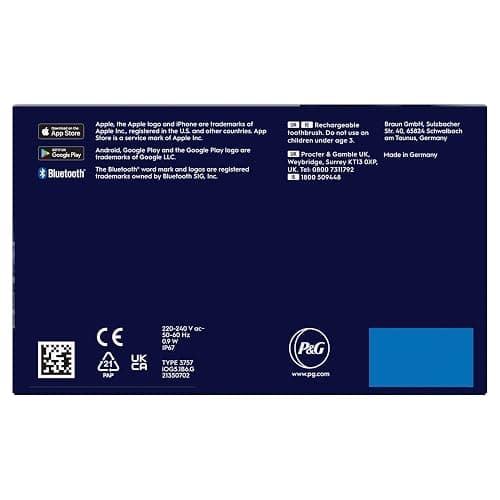 Oral-B iO5 Electric Toothbrush, Matt Black, with Travel Case and Toothpaste | 1 Toothbrush Head, Intensive whitening Toothpaste Included, 5 Cleaning Modes, Visible Pressure Sensor, Long-Lasting Battery thumbnail 20