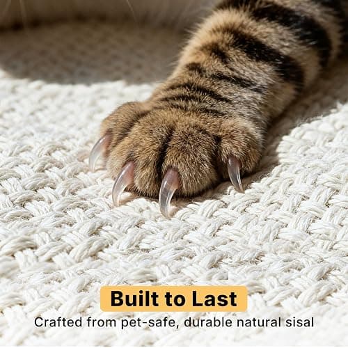 Veehoo Couch Protector from Cat Claws, Couch End Table with Cat Scratch Panel and Scratching Posts, Pet Corner Sofa Side Table Scratcher, Black Walnut, Right thumbnail 6