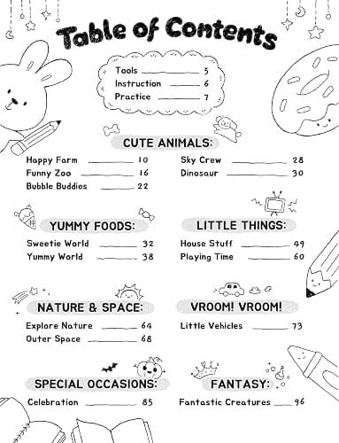 How To Draw 300+ Cute Stuff: Easy Step-by-Step Drawings of Animals, Nature, Vehicles, Food, Fantasy Things,... Book for Kids thumbnail 3