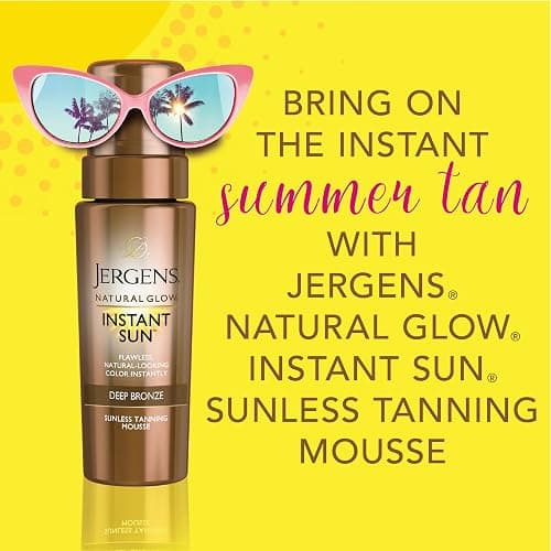 Jergens Natural Glow Instant Sun Body Mousse, Self Tanner for Deep Bronze Tan, Sunless Tanning Body Bronzer for Natural Looking Color Instantly, 6 Oz thumbnail 5