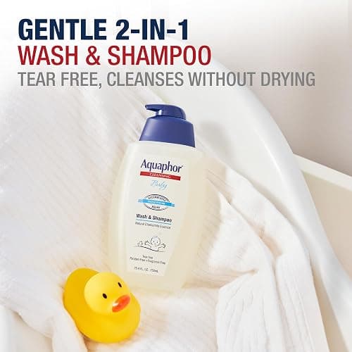 Aquaphor Baby Skin Care Essentials Gift Set with Baby Wash and Shampoo (16.9 Fl Oz) + Healing Ointment for Chapped Skin and Drool Rash (7Oz) + Diaper Rash Cream (3.5Oz), Hypoallergenic thumbnail 3