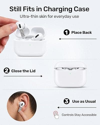 RockMax for AirPods 3rd Generation Skin，Universal Decal Sticker for AirPods Pro/Pro 2/Pro 3, Gen 3 Compatible with Clear AirPod Case, Durable Tattoo Wrap, Easy to Identify thumbnail 5