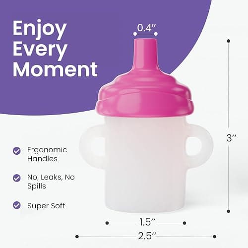 Doll Buddies 4 oz Sippy Cup (3 Pack) | Plastic Sippy Cups for Baby Alive Dolls Drinking Accessories thumbnail 2