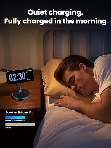 UGREEN MagFlow Wireless Charger Compatible with MagSafe Charger Stand, 2-in-1 Magnetic Charging Station Compatible with iPhone Air/17/Pro/Max/16/15/14/13/12, AirPods 4/3/2/Pro thumbnail 4