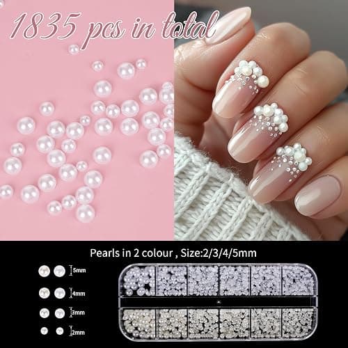Canvalite 8000PCS Crystal AB Nail Art Rhinestones with Pick Up Tweezers & Dotting Pen, Flat Back Nail Gems for Nails, Clothes, Face, Craft - Nail Art Supplies & Decorations thumbnail 7