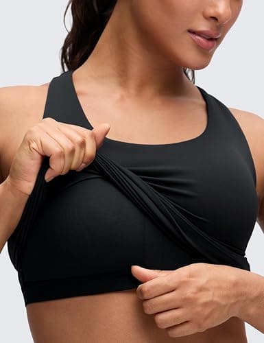 CRZ YOGA Butterluxe Workout Racerback Tank Tops for Women - Padded Athletic Spandex Yoga Shirts with Built in Bra thumbnail 3