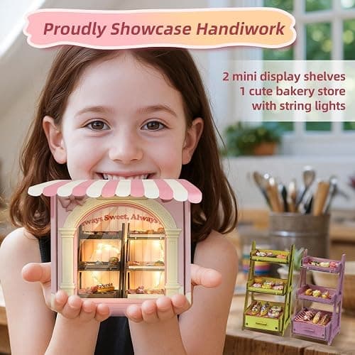 iLAND Crafts Kits for Girls Ages 8-12 Molding Air Dry Clay for Kids Art Kits for Girls Ages 10-12 DIY Mini Dollhouse Food Toys For 7 9 10 Year Old Kids Tween Cute Birthday Gifts Creative Christmas Fun thumbnail 2