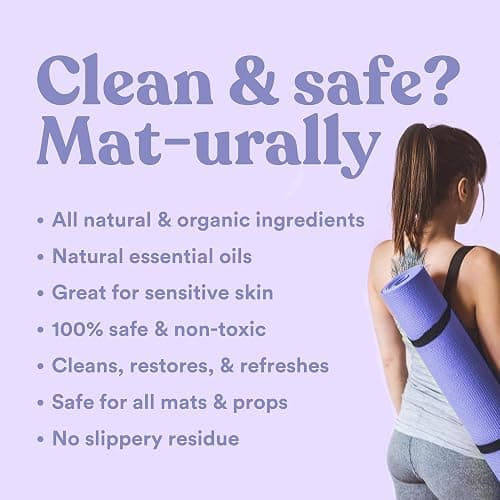 ASUTRA Yoga Mat Cleaner Spray (Peaceful Lavender), 4 fl oz - No Slippery Residue, Organic Essential Oils, Deep-Cleansing for Fitness Gear & Gym Equipment, Microfiber Towel Included thumbnail 4