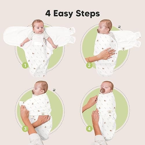 Baby Swaddle Sleep Sacks with Zipper - 3-Pack Swaddles for Newborns 0-3 Months, Infant, Baby Girls, Boys, Soft & Durable Newborn Sleep Sack, Easy Diaper Change Swaddling Blanket (Bumble Bear) - Bumble Bear - One Size thumbnail 6