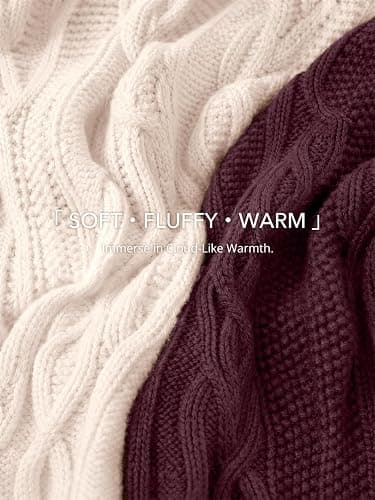 Trendy Queen Women's Oversized Cable Knit Sweaters 2026 Fall Outfits | Quiet Luxury Style, Chunky Knit Texture, Winter Holiday Outfit, Easy Layering Piece, Fall Fashion Staple thumbnail 7