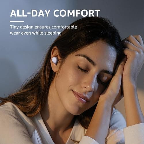 TOZO A1 Wireless Earbuds Bluetooth 5.3 Light Weight in Ear Headphones | IPX5 Waterproof,2 Mics for AI Calls,Immersive Premium Sound Bass Headset with Charging Case,32 EQ via App Light Purple thumbnail 4