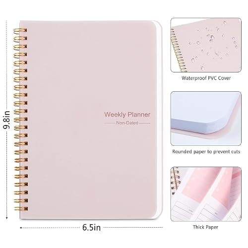 Weekly Planner Undated Planner Book with To-Do List,Weely Goals,Habit Tracker, 5.7"X 8" Inch for 52 Weeks Planning Pink for Women thumbnail 3