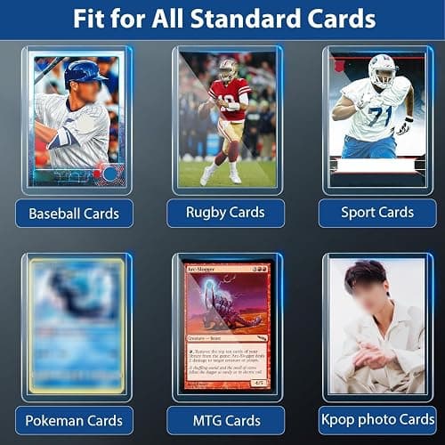 200 Card Sleeves Top Loaders for Cards, Premium Toploaders, 3"x4" Baseball Card Protectors Hard Plastic, Hard Cards Sleeve, Sports Trading Holder (100 Toploaders + 100 Penny Sleeves) thumbnail 6