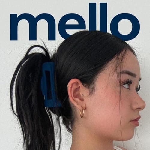 The Original Mello Hair Claw Clip Squishy Claw Clip Made in Korea Patent Pending 30021976 (Blue, Medium) thumbnail 3