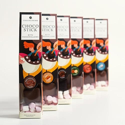 CHOCOLISSIMO - Weihnachtsschokolade - Trinkschokolade am Stiel, Heiße Schokolade Vollmilch - Schokolade Geschenk Nikolaus - Frauen, Männer, Junge, Mädchen, Frau, Mann, Kinder - Xmas ChocoStick thumbnail 5
