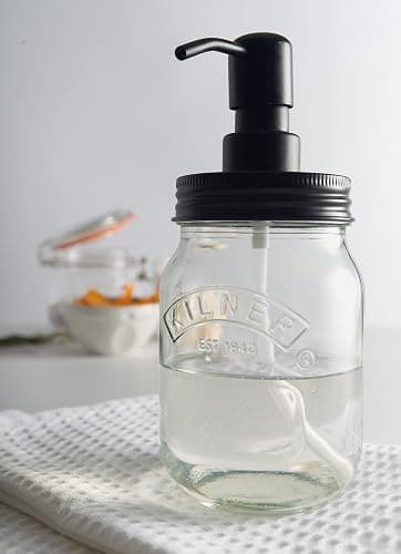 Kilner Liquid Soap & Lotion Dispenser 500ml Glass Jar with Stainless Steel Pump – Durable, Perfect for Kitchen and Bathroom Use thumbnail 3