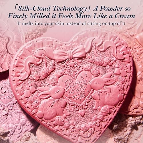 Flower Knows Bunny Garden Embossed Blush,Talc-Free Rose Satin Powder Blush,Highly Pigmented,Buildable&Blendable Formula,Dimensional Cheek Color for a Deep,Luminous Finish,Gift-Worthy(S02 Berry Bunny) thumbnail 2