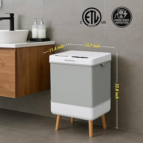 aGratHav Towel Warmer for Bathroom, Foldable Towel Warmer Bucket, Blanket Warmer, Extra-Large 35L Fast Heating, Heating & Drying Modes & Timer, ETL Certification, 6 Free Fragrance Discs, White thumbnail 2