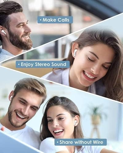Wireless Earbuds, Bluetooth 5.4 Headphones In Ear with Charging Case, 48H Playtime Bluetooth Earphones with ENC Noise Cancelling Mic, IPX8 Waterproof Sports Wireless Headphones for iPhone/Samsung/iOS thumbnail 8