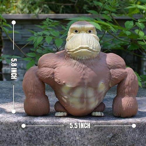 YHan Stretchy Monkey Fidget Toy Squishy Stress Relief for Kids & Adults, Gorilla Squishy Toy, Stretchable & Squeezable Sensory Toys for Anxiety Relief (Medium, Brown) thumbnail 2