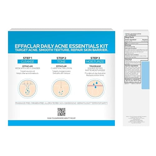 Effaclar Daily Acne Essentials Kit, Acne Treatment System, Salicylic Acid Acne Cleanser, Pore Refining Toner, & Matte Face Moisturizer for Oily Skin & Combination Skin, Oil-Free, 2 Month Supply thumbnail 12