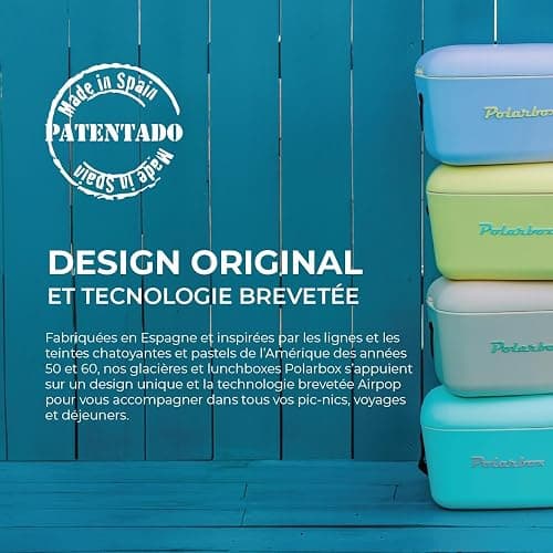 Polarbox Portable Cooler - Mini Cooler 20L, Beach Cooler, Small Portable Cooler, Vintage Cooler, Adjustable Handle, Polarbox Cooler, Portable Mini Cooler thumbnail 7