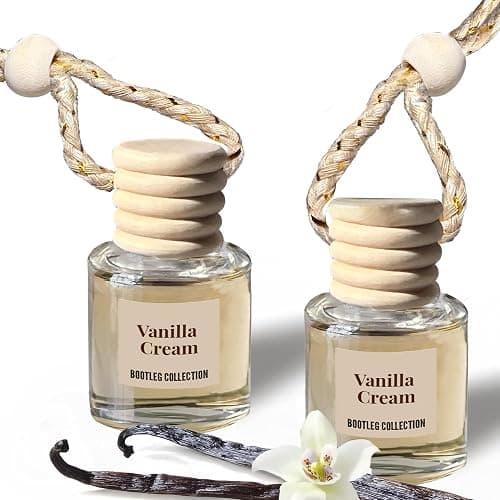 Car Air Freshener Diffuser, Vanilla Cream Aromatherapy, Natural Fragrance Oil, Long Lasting, By Bootleg Collection, Made in USA - Image 1
