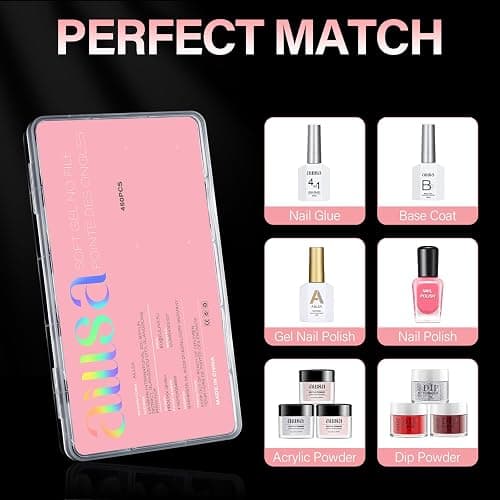 AILLSA Medium Almond Nail Tips 450PCS Full Cover Clear Acrylic Nail Tips Double-Sided Matte No Need Base Coat Press on Fake Nails Tips for Extension False Nails DIY Salon 15 Sizes thumbnail 7