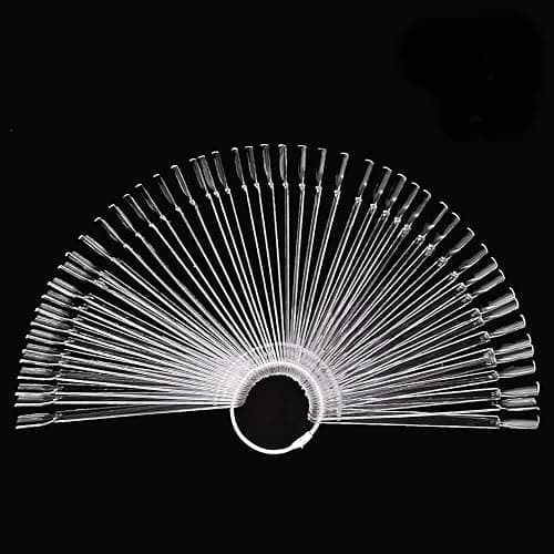 400 Tips Clear Nail Swatches Sticks Nail Art Supplies for Nail Art Polish Display and Home DIY Transparent Nail Practice Tips Sample Sticks Color Display Board Accessories with Ring thumbnail 8