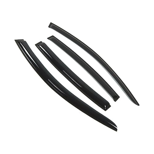 Tuningpros Window Visor Compatible With 2009-2014 Hyundai Genesis, DGWV2-255 Outside Mount Deflector Rain Guard Dark Smoke, 4 Pcs Set - Image 1