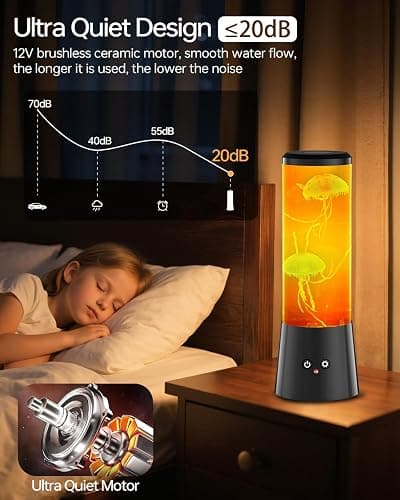 Bodami Jellyfish Lamp, 16 Color LED Fantasy Jellyfish Tank Table Light with Remote, Dual Power Supply, Eye-Friendly Ambient Lamp for Home Office Bedroom Decor, Perfect Holiday Gift for Adults & Kids thumbnail 3