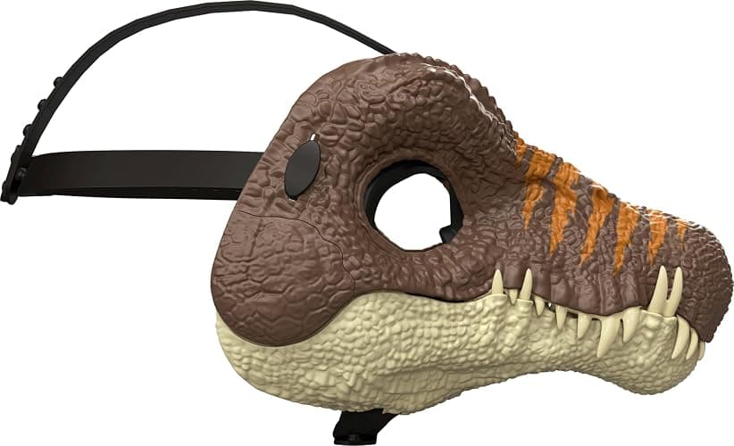 Mattel Jurassic World Rebirth Spinosaurus Dinosaur Mask, Role-Play Head Wear, Movie-Inspired Costume Gear, Openable Jaw, Realistic Texture and Color, Adjustable Strap thumbnail 5