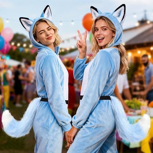iHUFeather Faux Fur Furry Tail for Cosplay Halloween Fancy Party Costume Accessories thumbnail 7