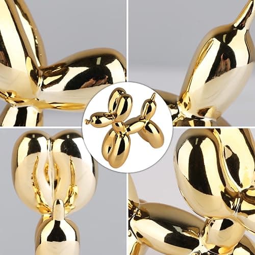 XIAOMAGG Balloon Dog Sculpture Modern Home Decor Collectible Figurines Funky Statues for Bedroom Trendy Animal Decor for Coffee Table Living Room Decor Art Resin Decor Office Standing Desk Decor thumbnail 8