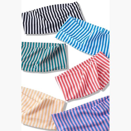 Fszsaa 4PACK Stretchy Striped Headband For Women Elastic Wide Hairbands For Yoga Hair Wraps Bohemian Hair Accessories thumbnail 7