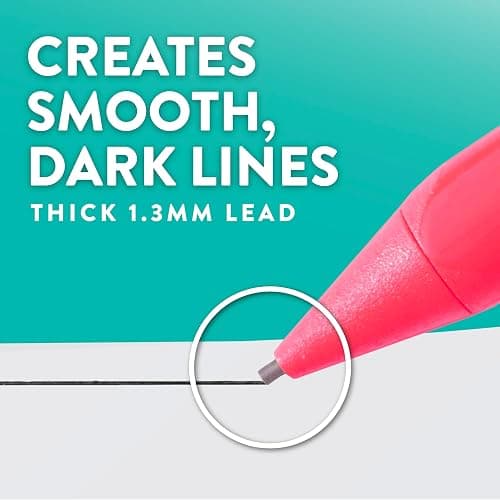 Paper Mate Handwriting Triangular Mechanical Pencils with Lead & Eraser Refills, 1.3mm, Fun Barrel Colors, 5 Count - School Supplies, Kids Writing thumbnail 6