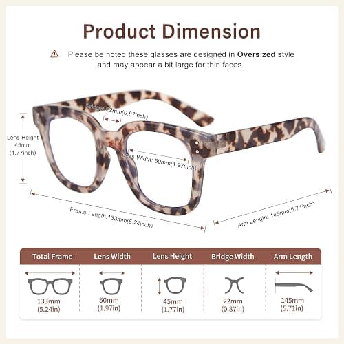 Madison Avenue Blue Light Blocking Glasses Oversized Fashion Blue Light Glasses for Women Anti Eyestrain & UV Protection Computer Eyeglasses (Grey Demi) thumbnail 4