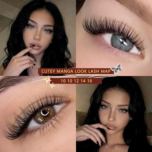 QUEWEL Lash Clusters Wispy Eyelash Clusters 300 Pcs Natural Cluster Eyelash Extensions C Curl, Mixed Length 10-16mm DIY Individual Lashes Cluster at Home for Countless Stunning Looks (QU45) thumbnail 3