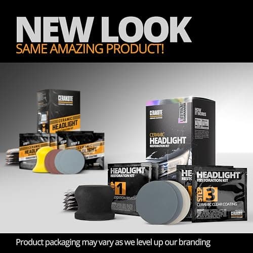 CERAKOTE® Ceramic Headlight Restoration Kit, 10 Wipe Kit | Restores clouded, yellowed headlights, ceramic UV protection, 3-step wipe system, no power tools needed thumbnail 9