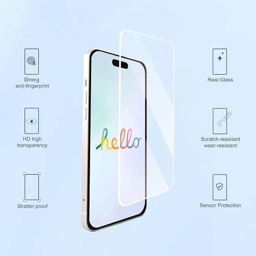 Ailun 3 Pack Screen Protector for iPhone 17 Pro Max [6.9 inch] with Installation Frame, Tempered Glass, Sensor Protection, Dynamic Island Compatible, Case Friendly thumbnail 2