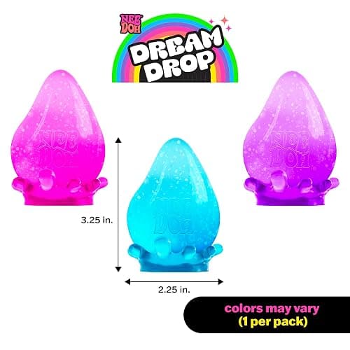 Schylling Needoh Dream Drop - Sensory Squeeze Toy with Super Solid Squish - 2.25" Cube - Colors May Vary (Pack of 1) - Bilingual Packaging thumbnail 2
