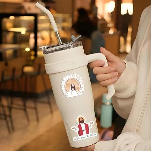 200PCS Inspirational Christian Stickers for Water Bottles, Religious Faith Bible Verses Jesus Stickers for Laptops, Phone Cases, Journaling thumbnail 4