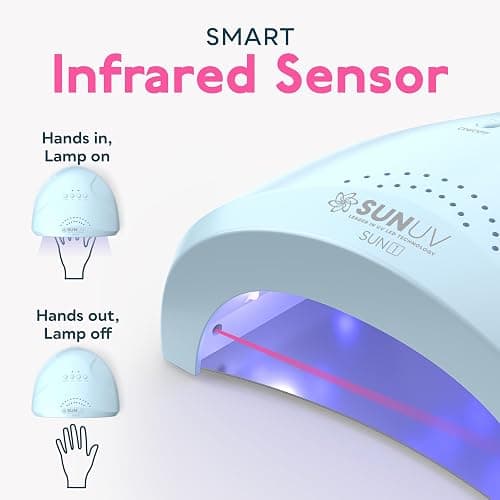 SUNUV UV Light for Nails, UV LED Lamp Nail Dryer for Gel Polish SUNONE Blue | Professional Fast Curing Lamp for All Gel Polishes, 3 Timers, Auto Sensor, Removable Base, Home DIY Salon Tool, Ideal Gift thumbnail 4